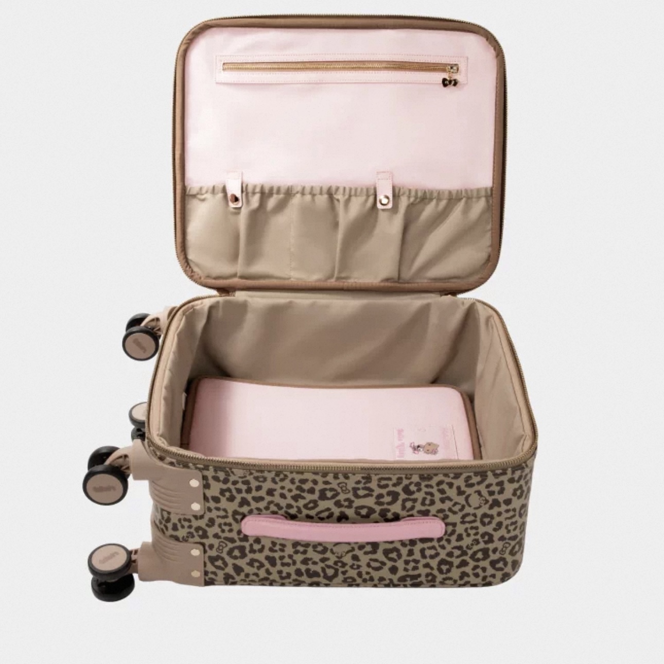 SANRIO HELLO KITTY x TBH 登機箱 行李箱 豹紋仿皮革 18寸 旅行 凱蒂貓