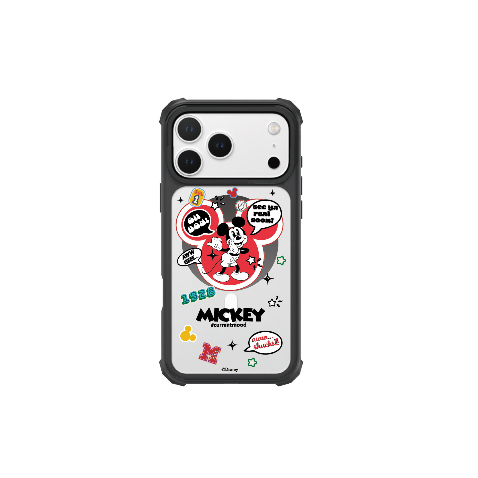 i-Smart 迪士尼透明磁吸手機殼 - (Mickey-1928)