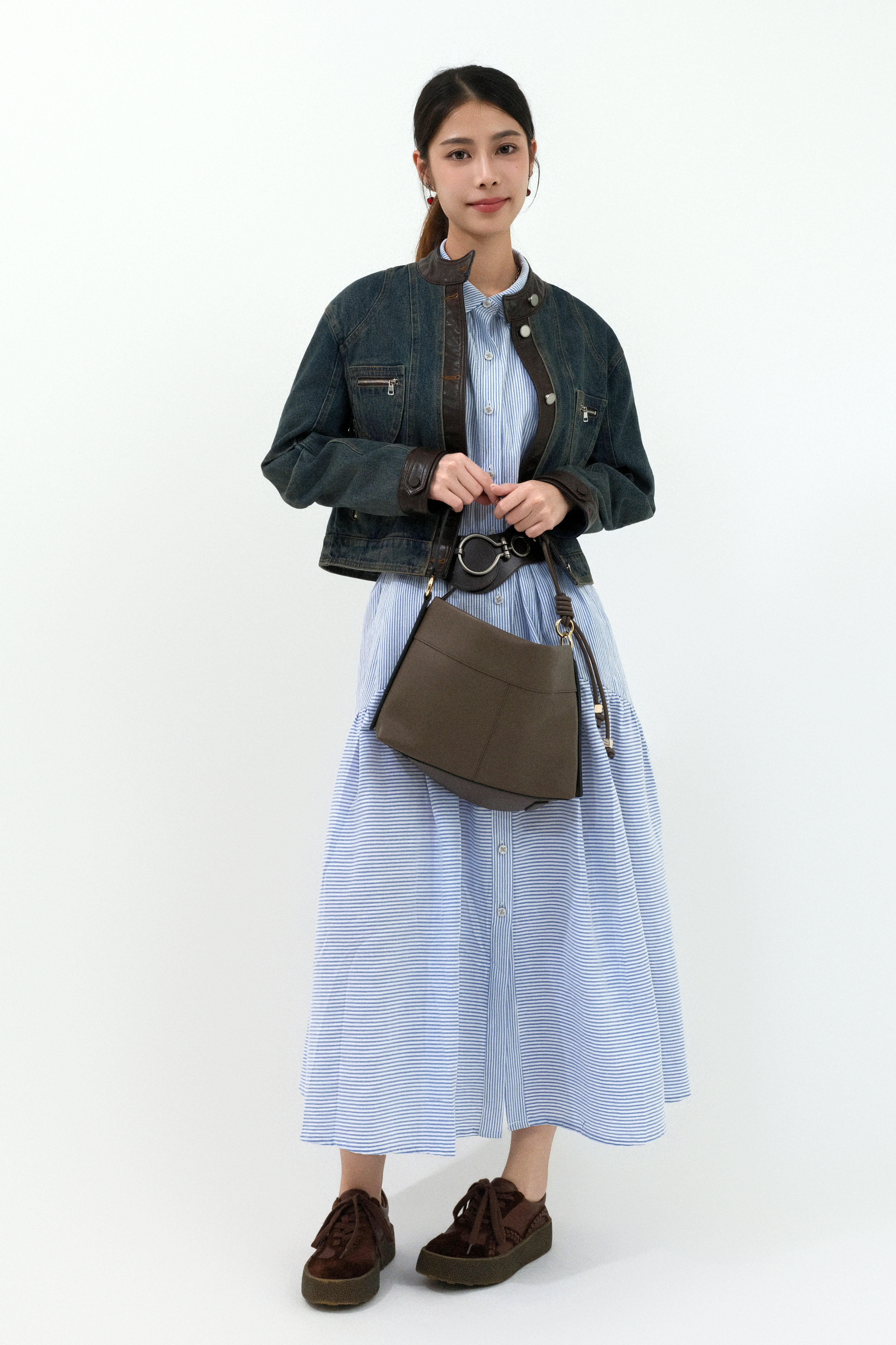 FW25_0034（真皮外套＋連身裙）