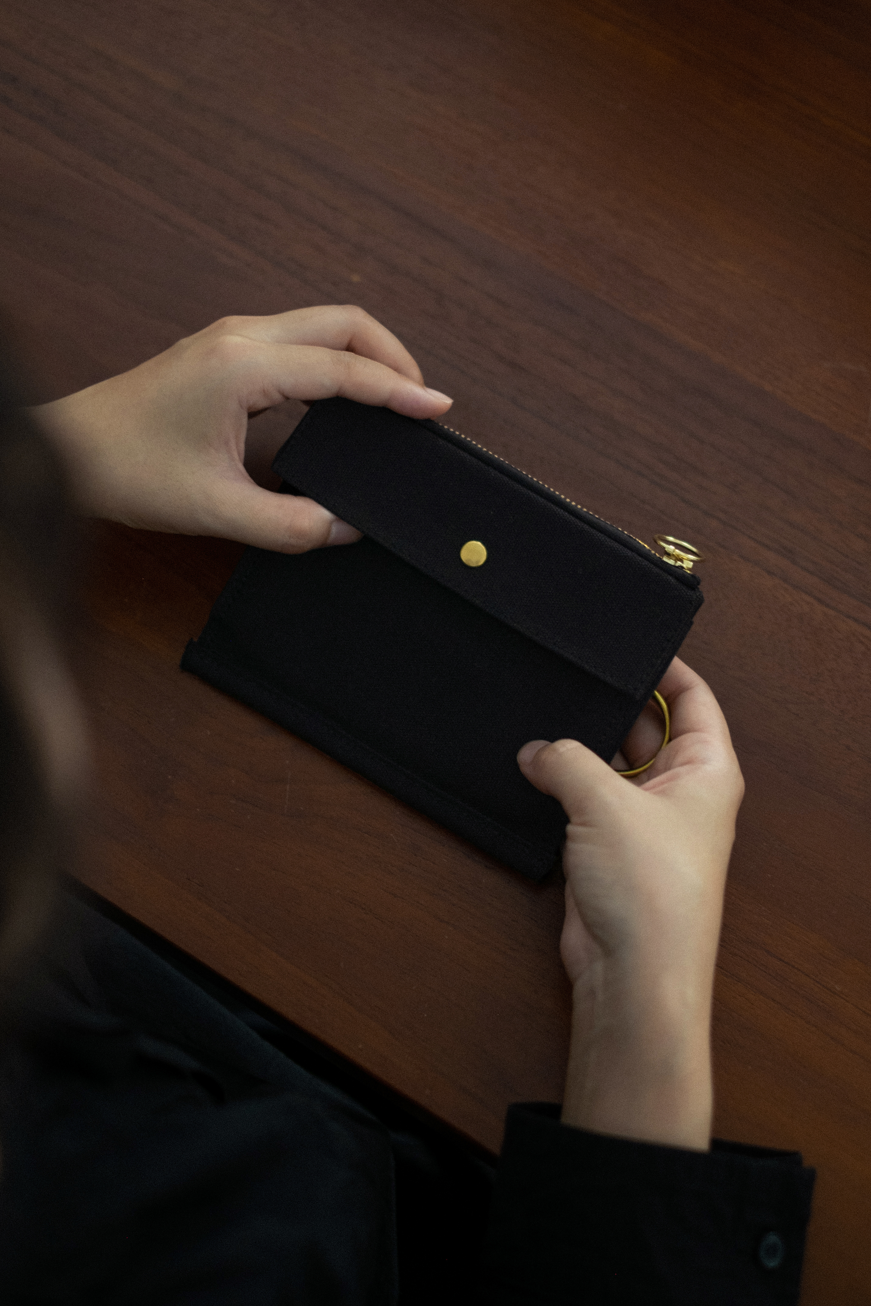 日常 / 旅行用多功能雙層錢包 (可放護照) | 夜黑