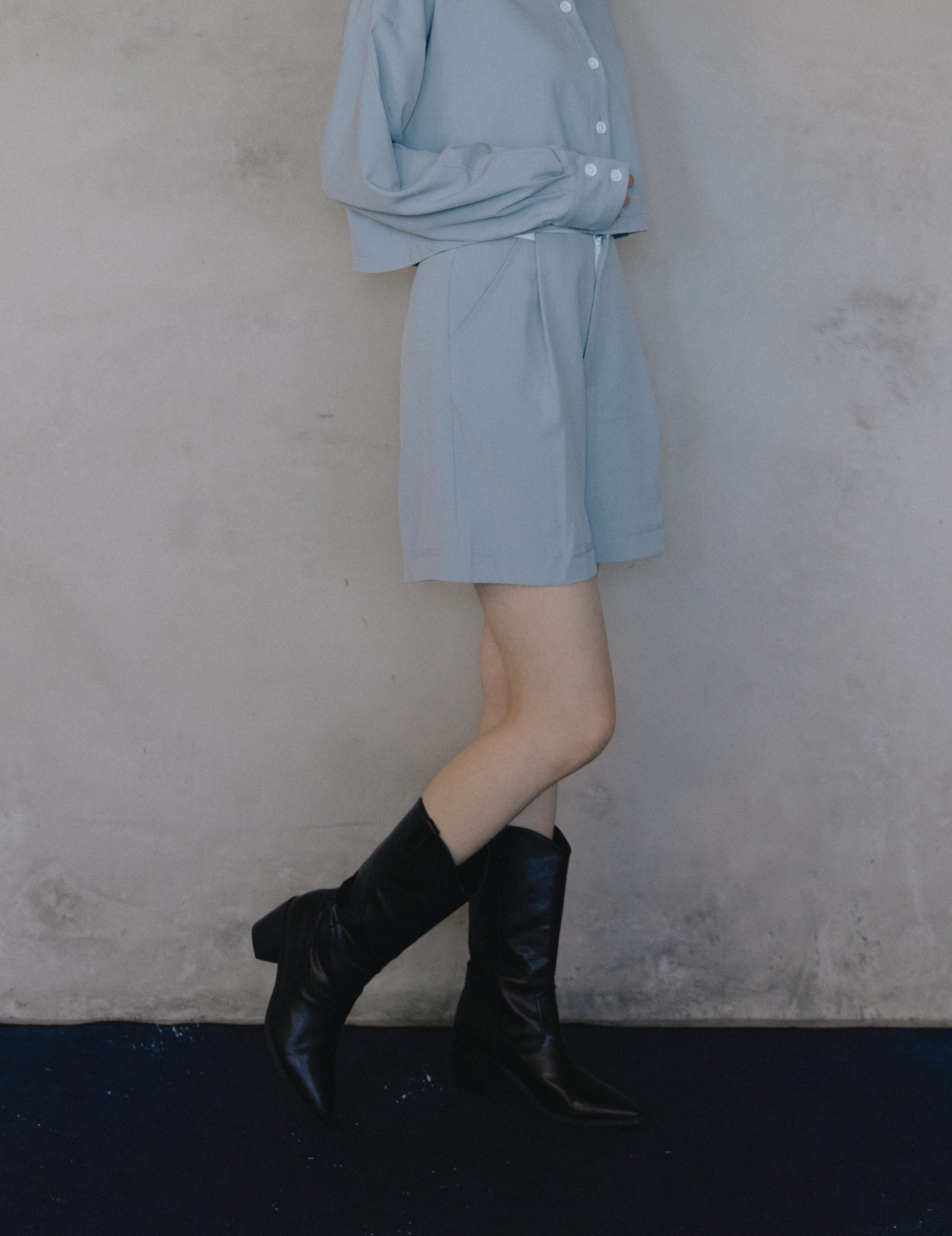 交錯車縫反折短褲（3尺寸）