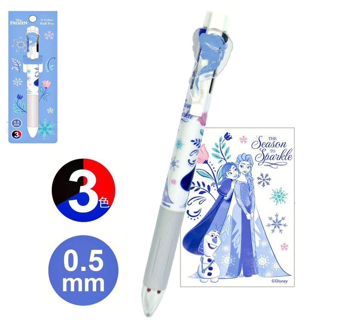 迪士尼魔雪奇緣 -三色原子筆 -0.5mm