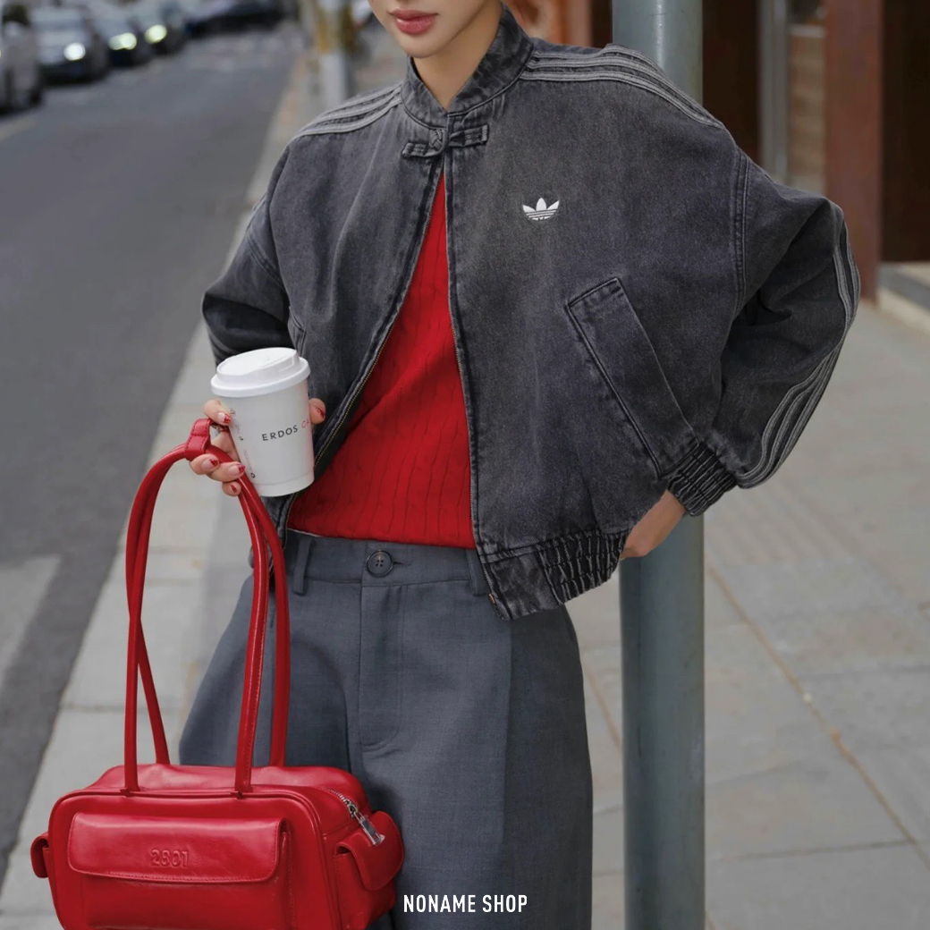 ADIDAS ORIGINALS 中國結 丹寧 牛仔 短版 外套 兩色 (女款)