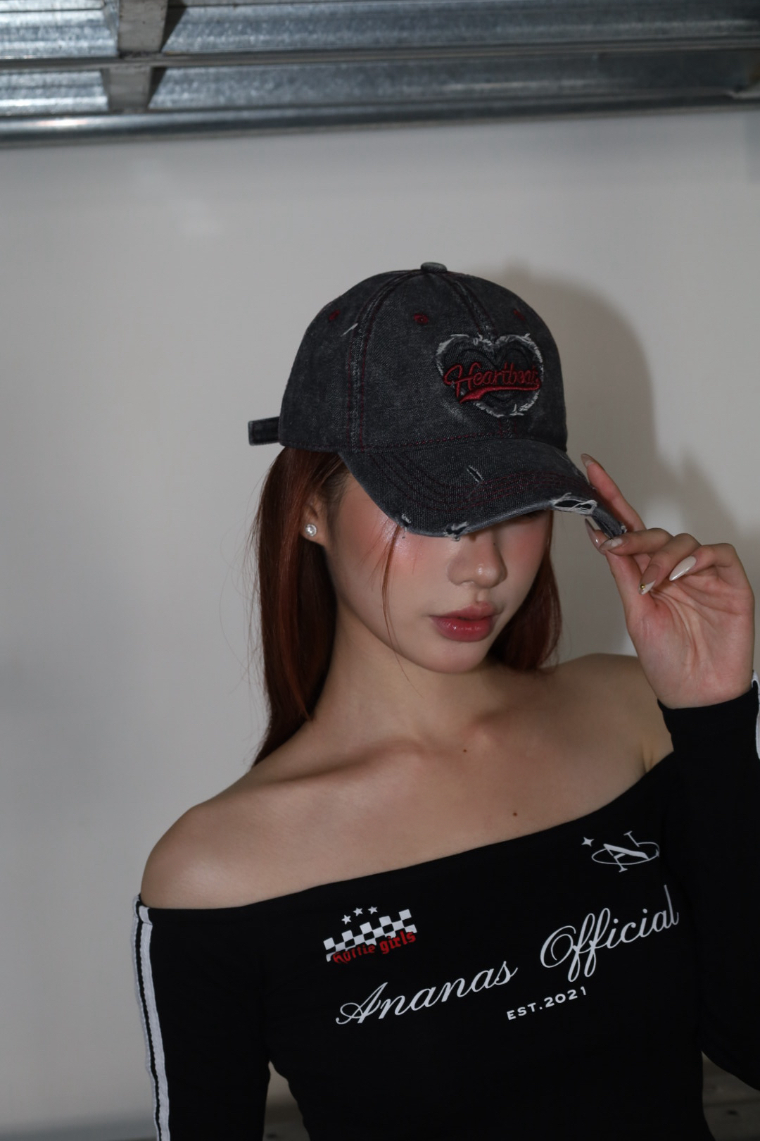 愛心刺繡牛仔棒球帽