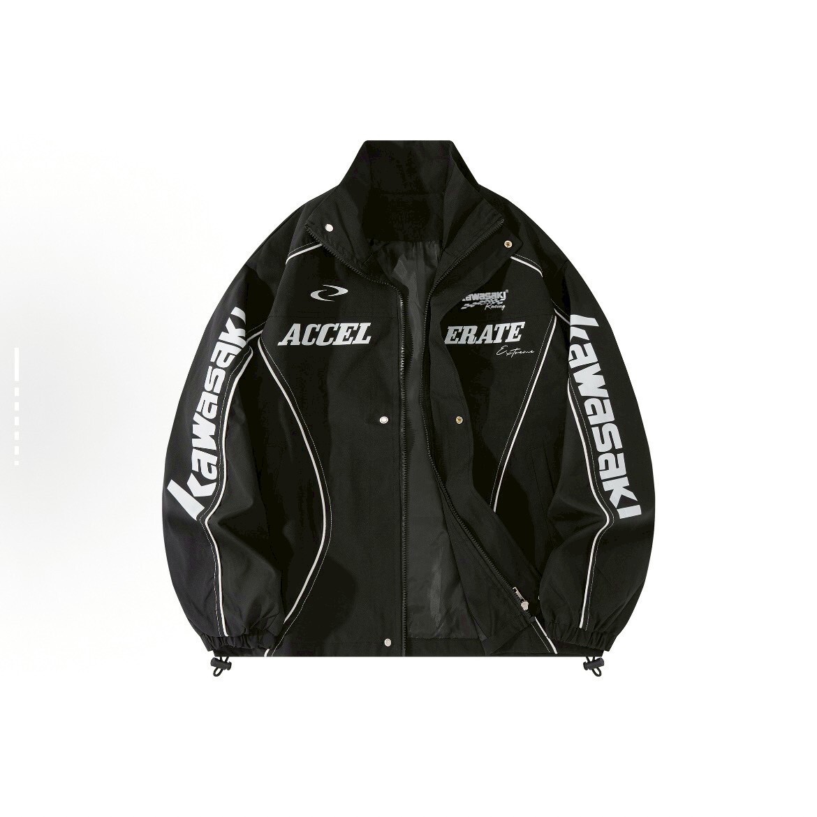 Kawasaki 川崎 復古賽車風 刺繡外套 美式高街 機能休閒外套