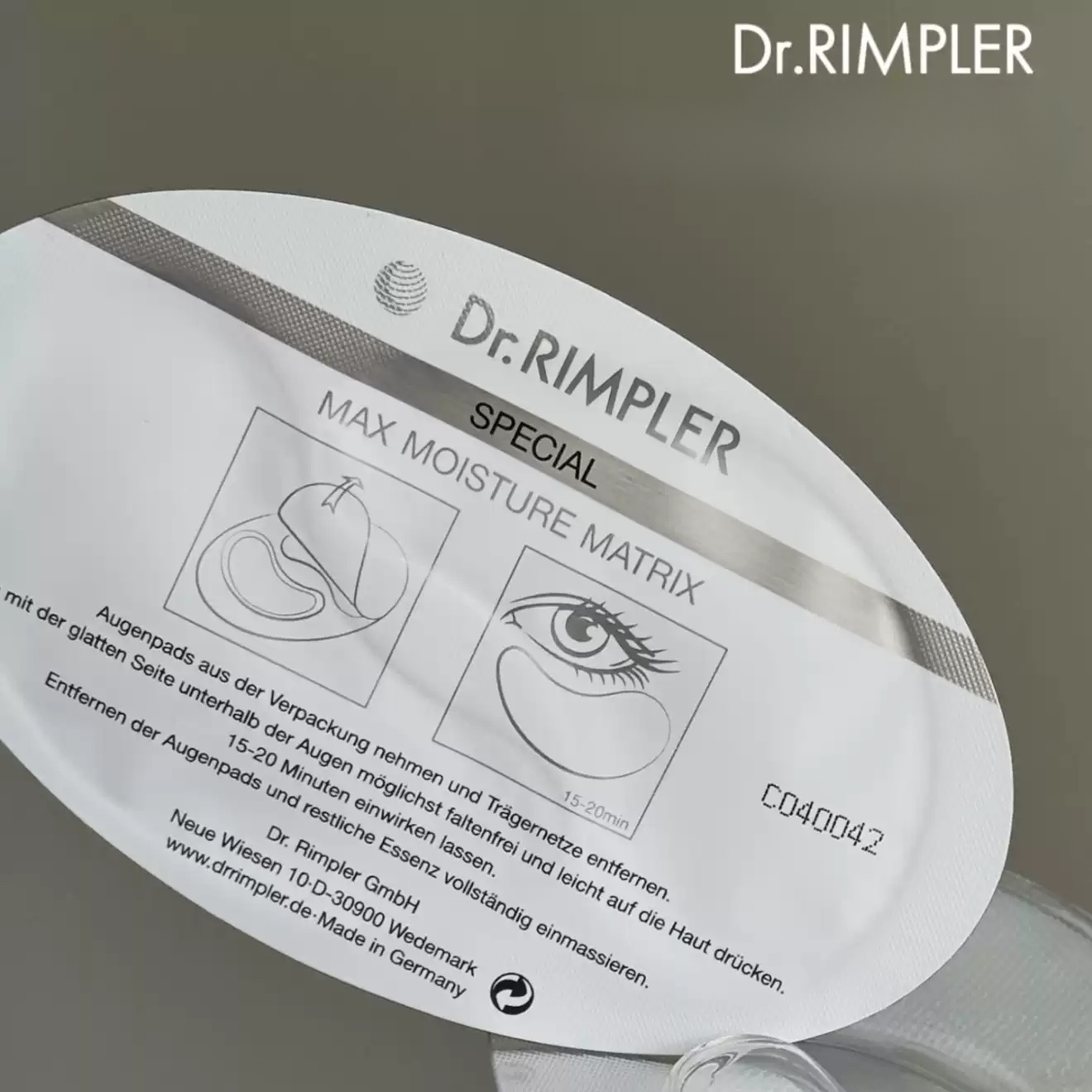 德國【填平眼紋  眼膜】 Dr. Rimpler 慕特博士【正品】  緊緻淡紋淡黑眼圈