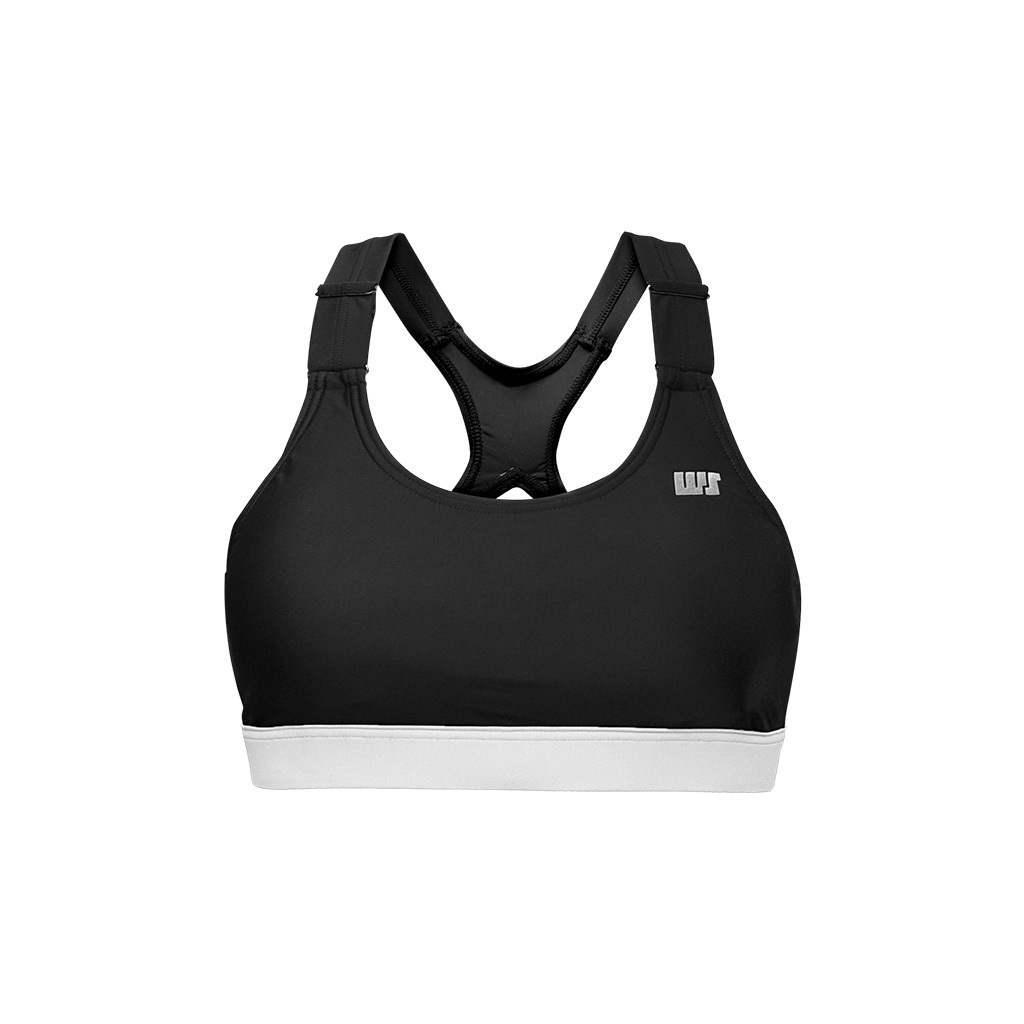 機能性面料 EASY-FIT 游泳 Bra Top - 黑/白
