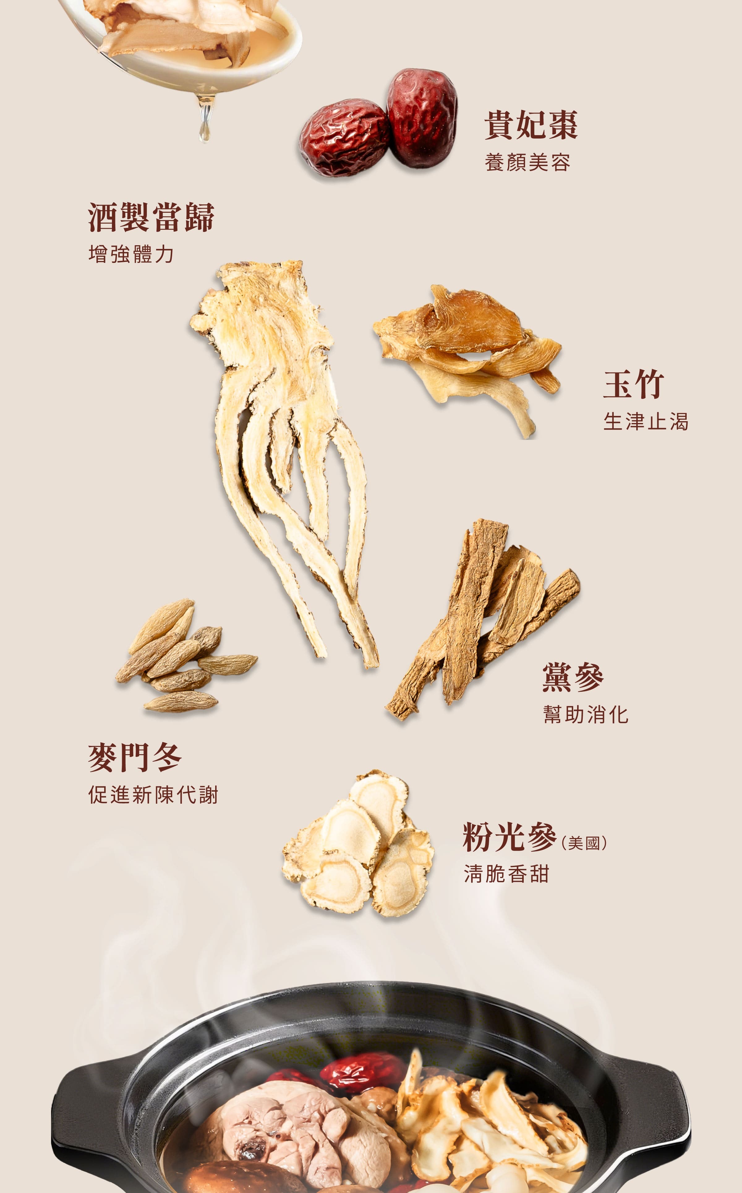 登義粉光參雞湯藥膳包原料