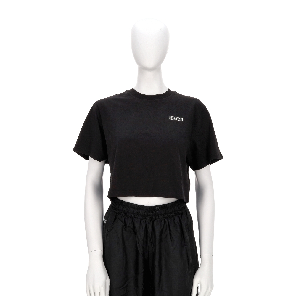 Puma 流行系列 Rose聯名 女款 黑色 歐規 短版 休閒 T恤 短袖 63380601