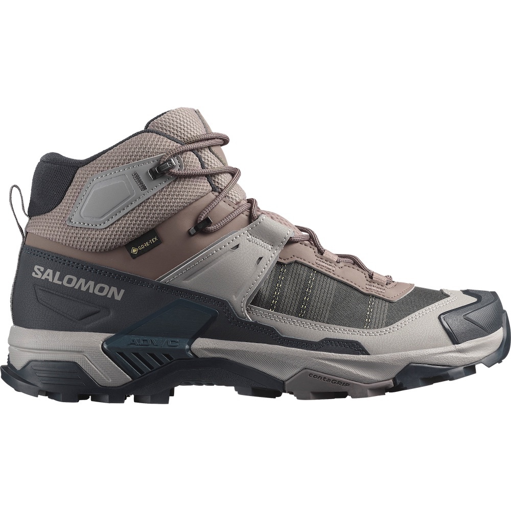 Salomon X ULTRA 5 GORE-TEX 男款 中筒登山鞋 防水健行鞋 478548 灰/藍/灰 [HappyOutdoor]