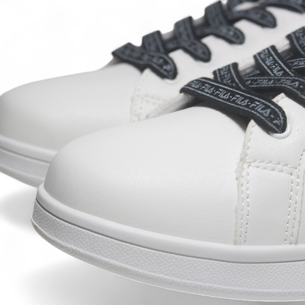 FILA 休閒鞋 白黑 皮革 復古 小白鞋 男 1C923Z110