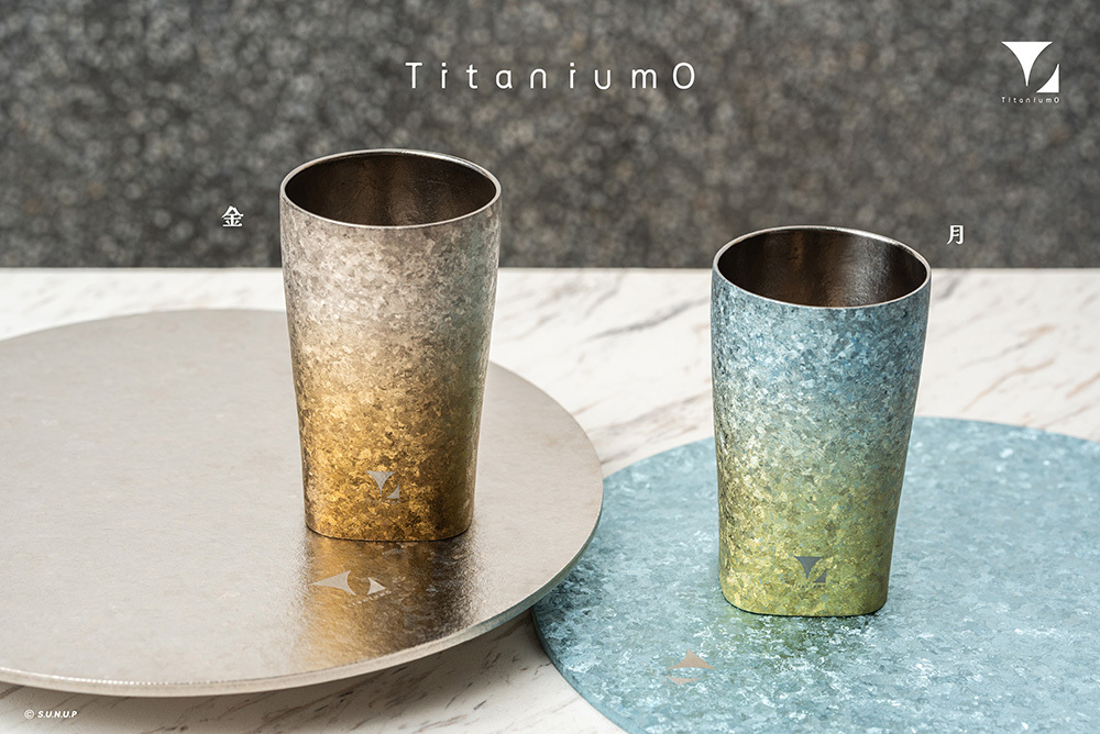 鈦造|純鈦雙層方形杯|晶鈦系列【月】| 300ml木盒裝