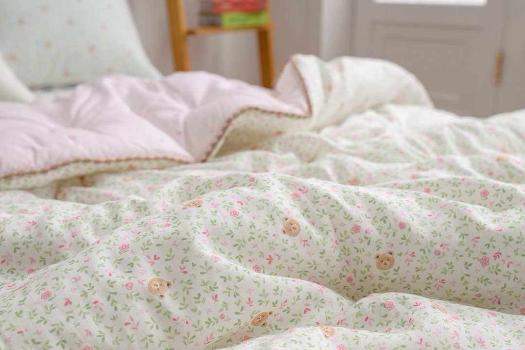 可愛大頭熊LOGO四季被/枕頭套