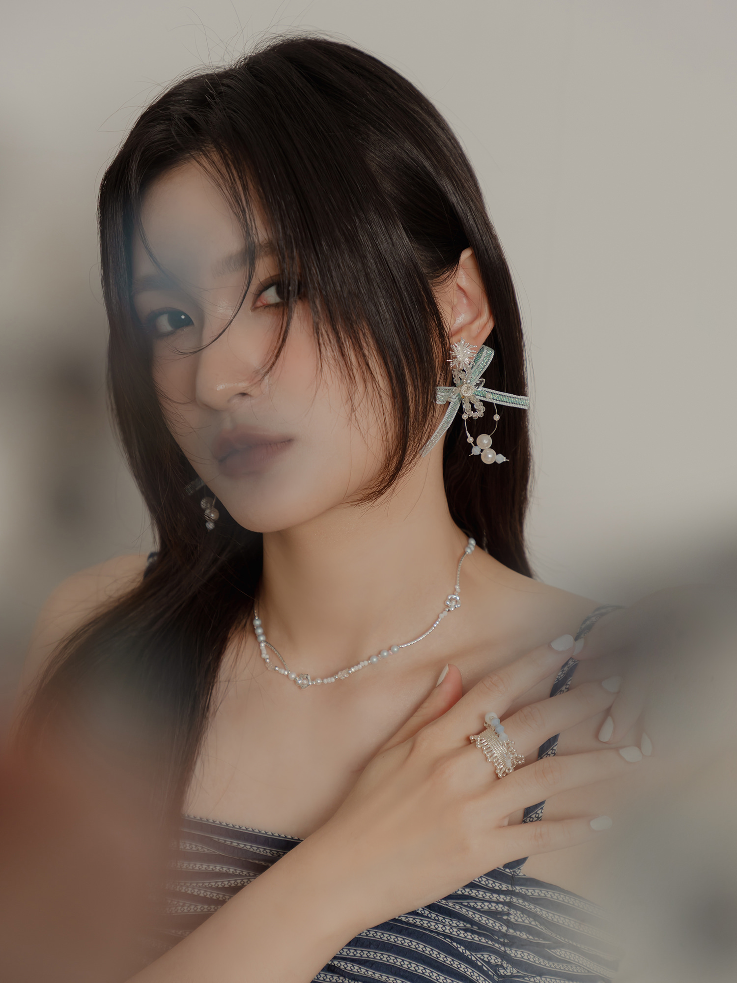 爆米花追劇人。(2way)MUCHAT手作煙花蝶結純銀針耳環