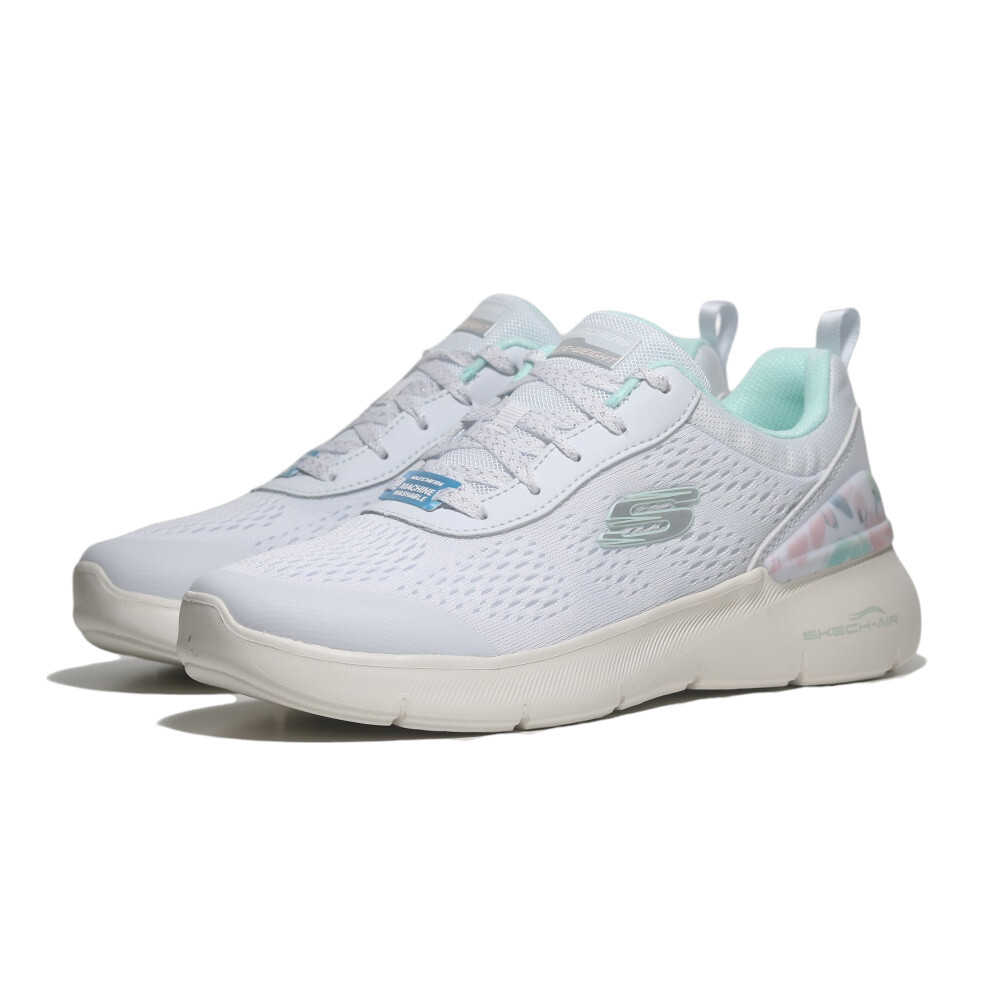 SKECHERS 休閒鞋 SKECH-AIR DYNAMIGHT 2.0 白綠 花卉 女 150375LBMT