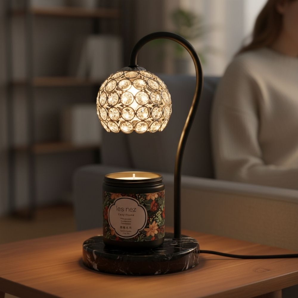 les nez 雲石琉璃 融蠟燈禮盒（玫瑰金/黑）