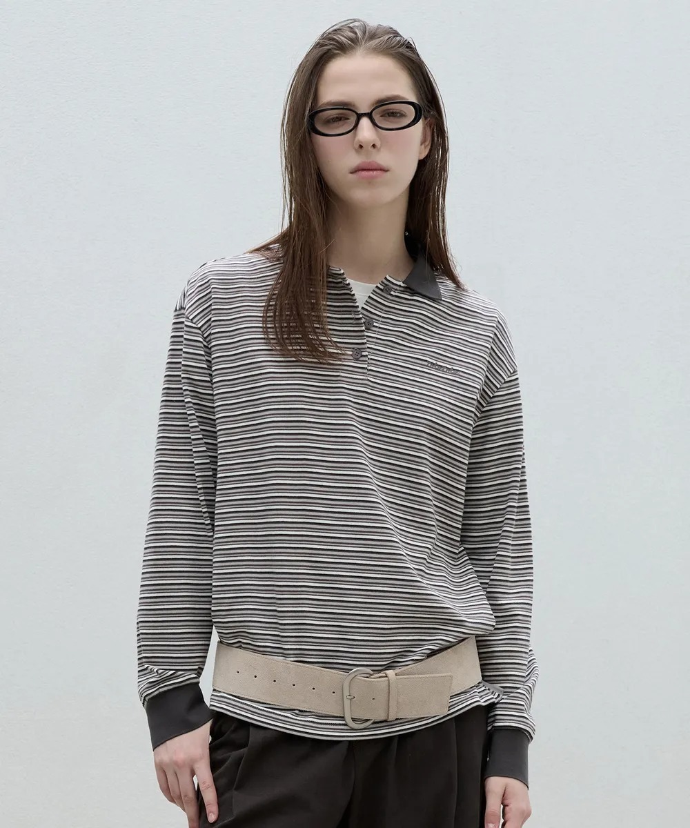 ROLAROLA ROLA COLLAR STRIPE T-SHIRT