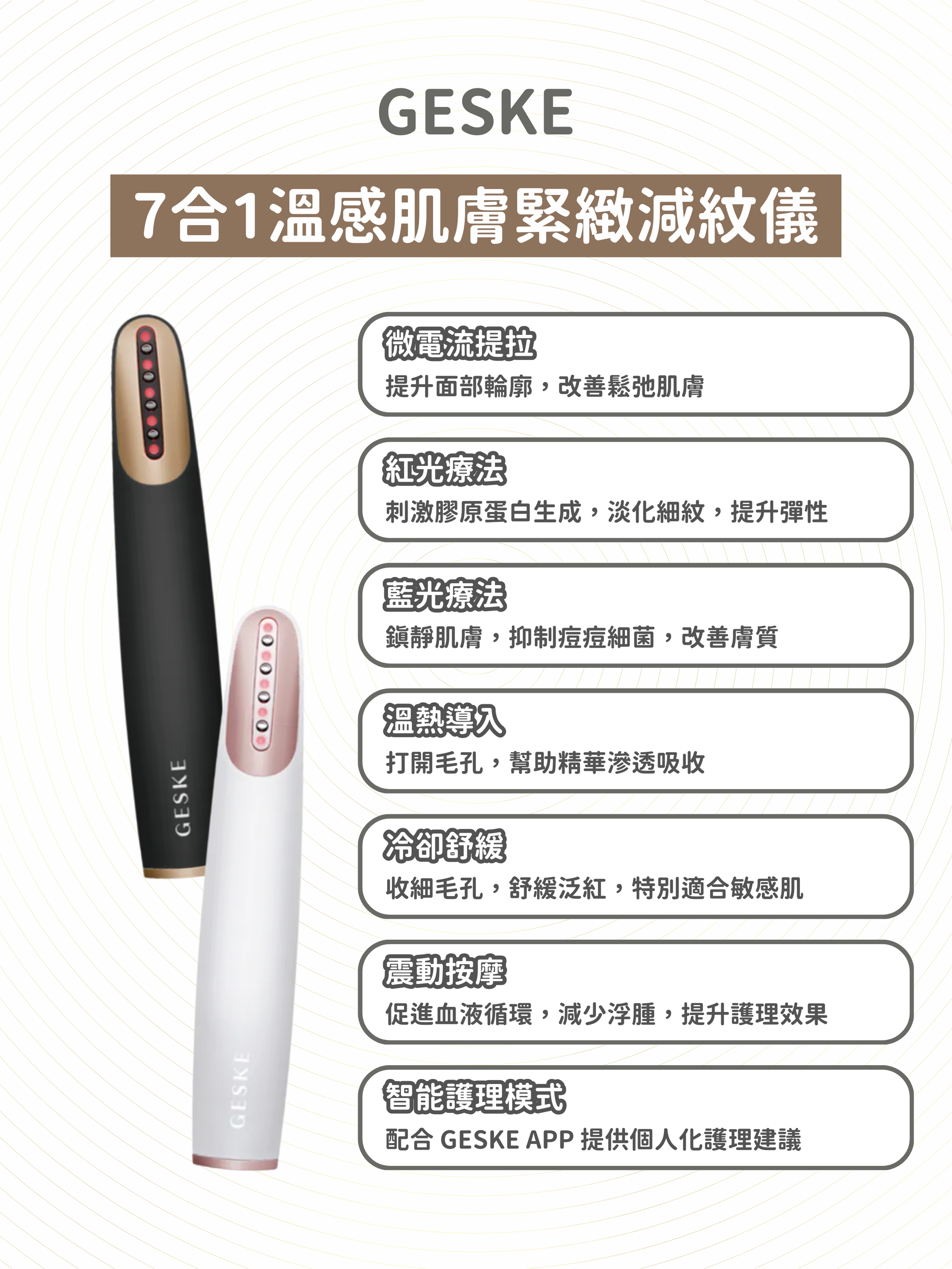 GESKE - 7合1溫感肌膚緊緻減紋儀 (2色可選)