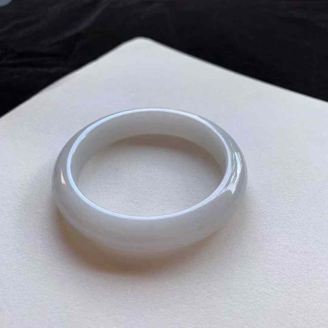 冰白正圈翡翠手鐲,天然翡翠A玉, 緬甸玉, Jade, Jadeite