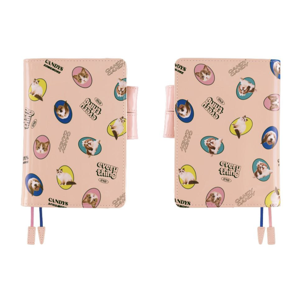 Hobonichi |ほぼ日手帳 A6手帳專用書衣 - Candy Stripper_粉色汪喵