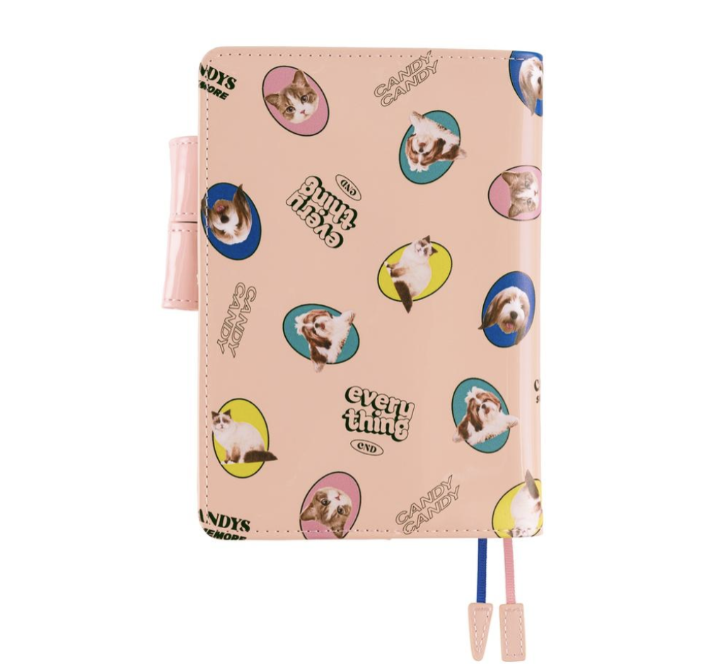 Hobonichi |ほぼ日手帳 A6手帳專用書衣 - Candy Stripper_粉色汪喵