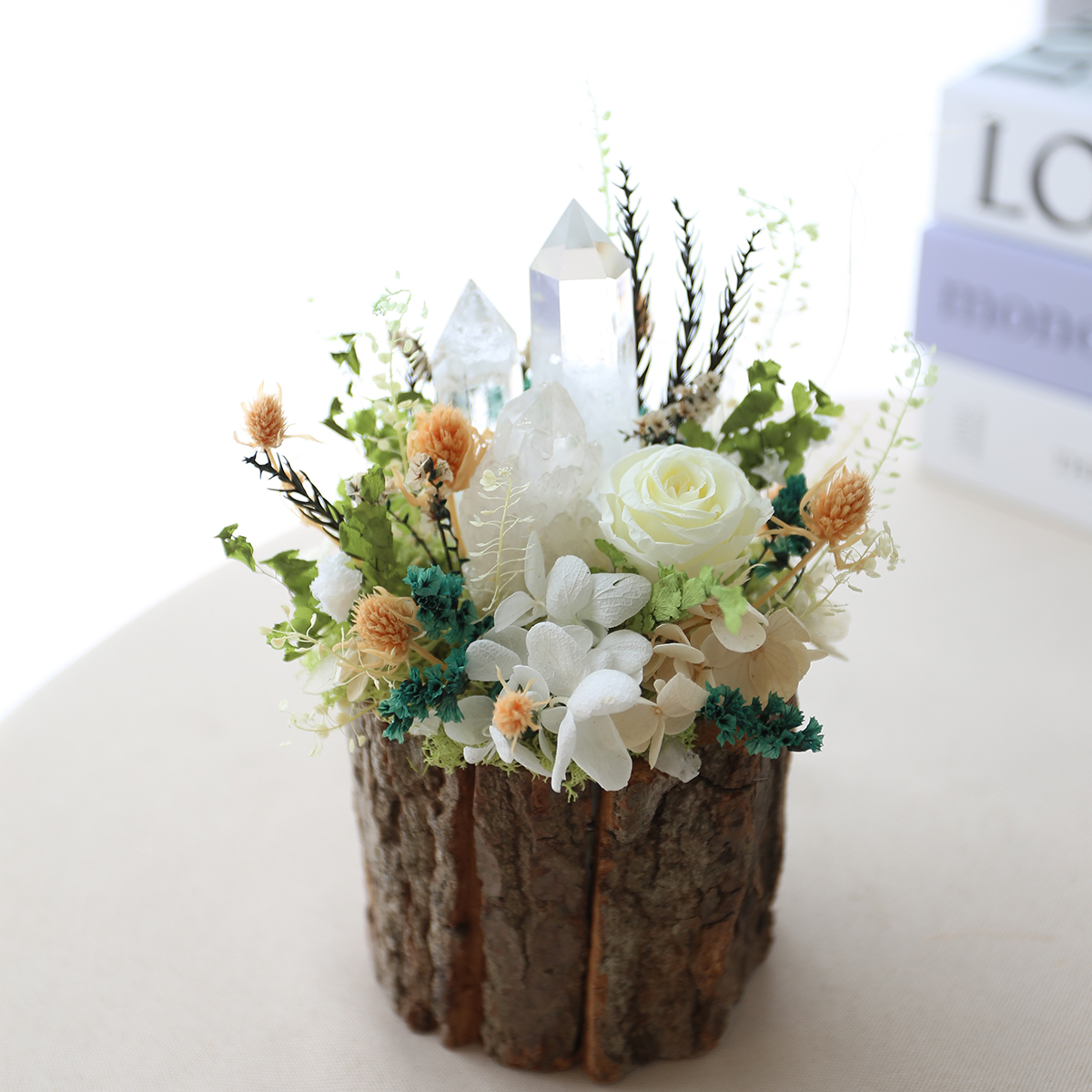 T56｜木座水晶小桌花