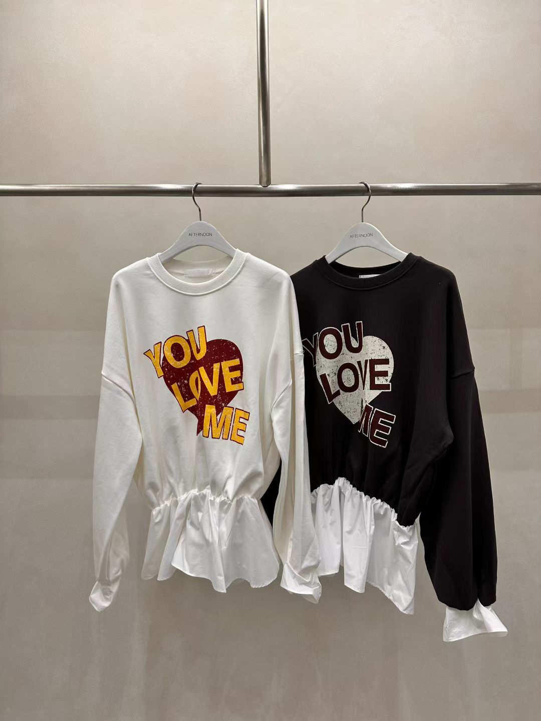 AF5017 you love me收腰下擺長袖上衣