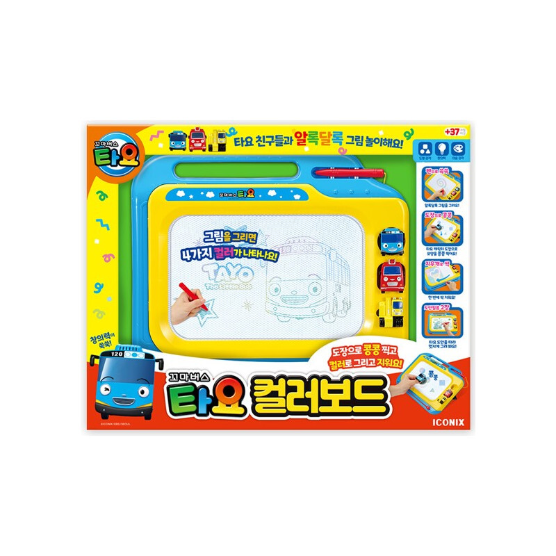 《 小巴士TAYO 》  TAYO彩色造型磁性畫板