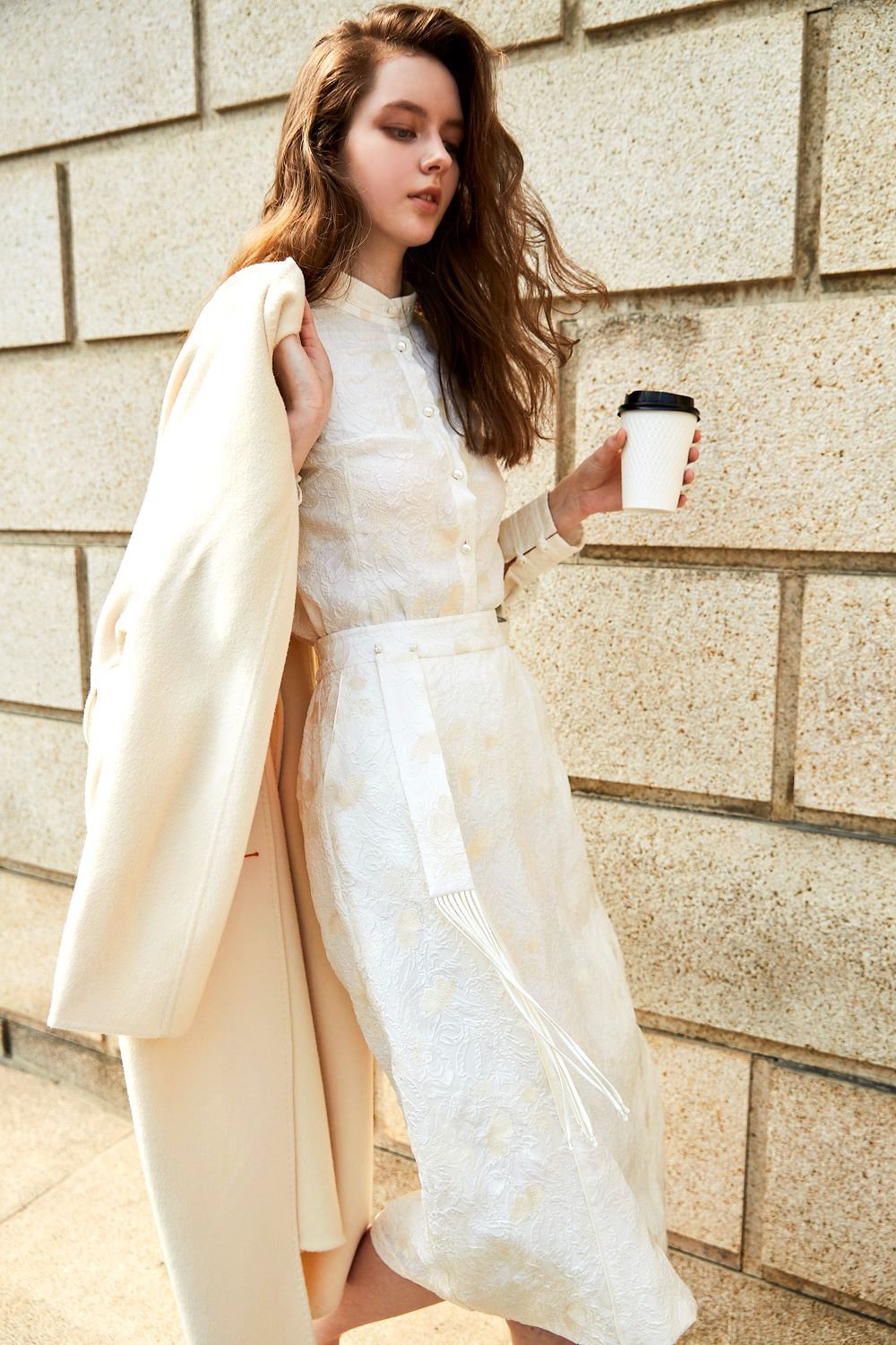 BD15102A1 時光之旅浮雕提花刺繡新中式立領女衫