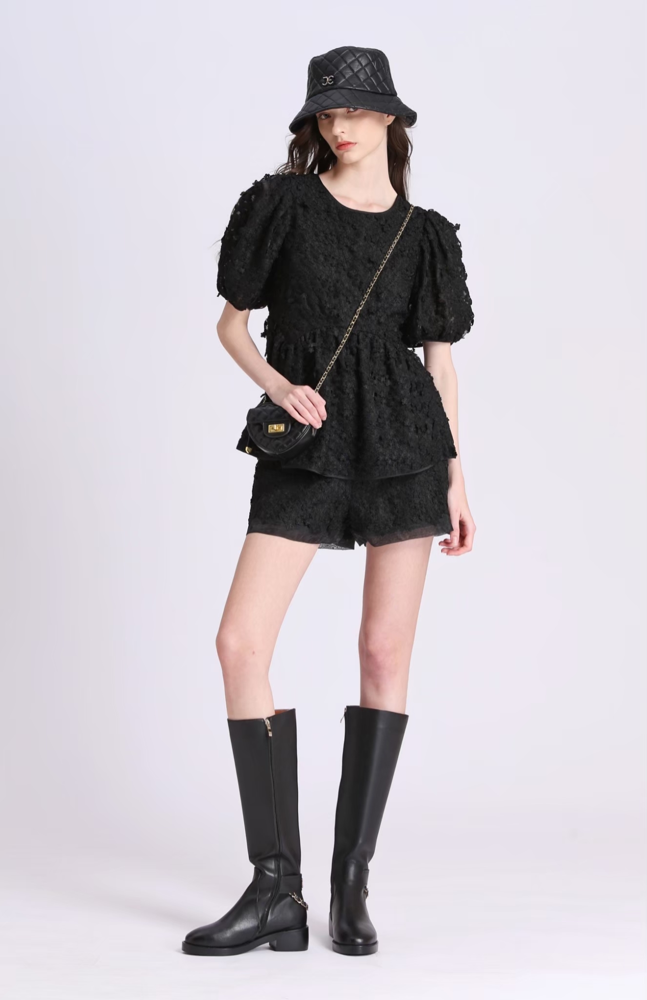 BD15108A1 新優雅立體刺繡小花娃娃裝上衣