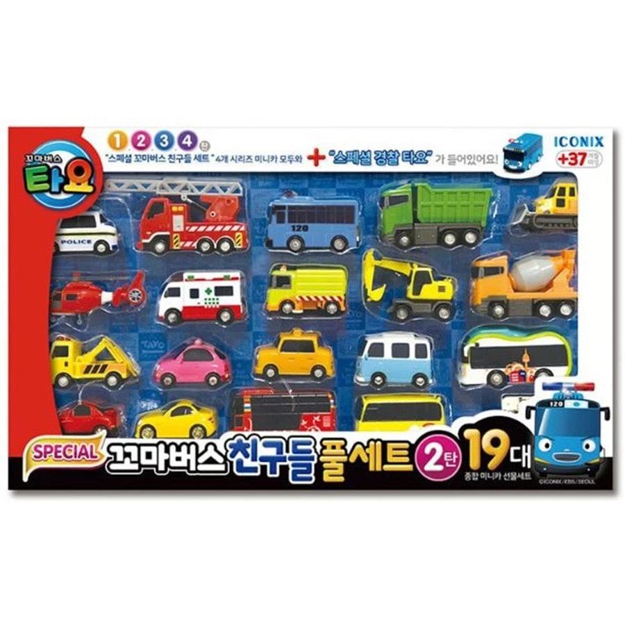 《 小巴士TAYO 》 TAYO迷你車豪華19件組