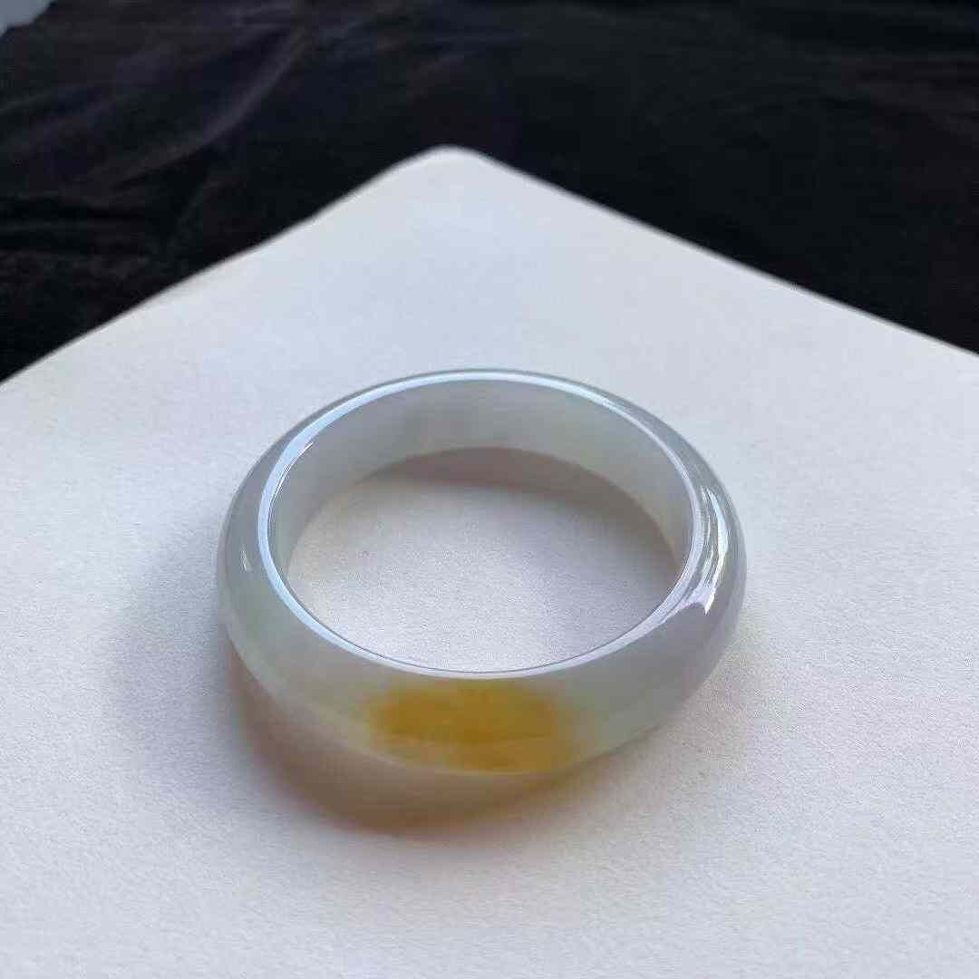 922310 52mm冰黃翡正圈翡翠手鐲 (50-52)