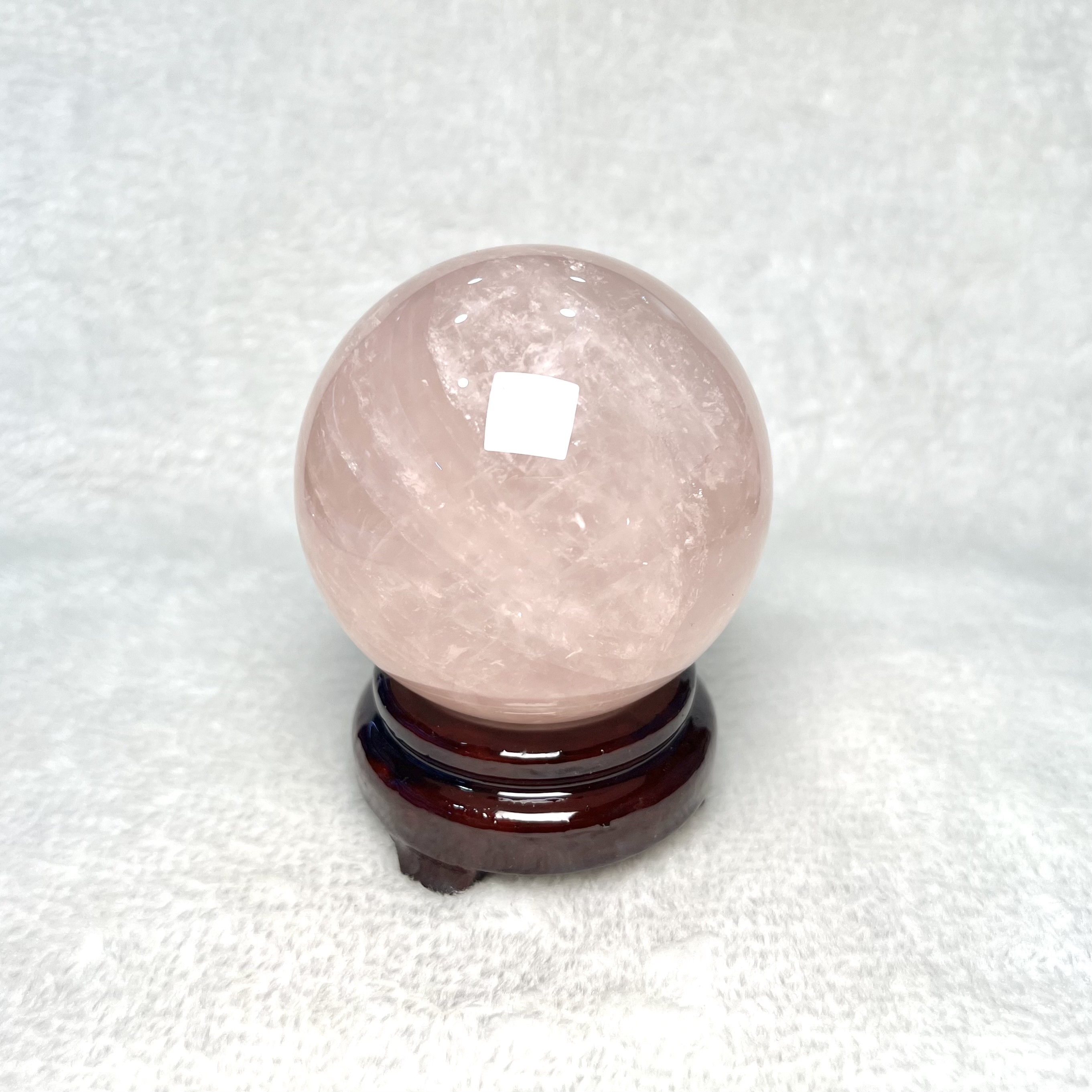 粉水晶球 8.1cm #A643