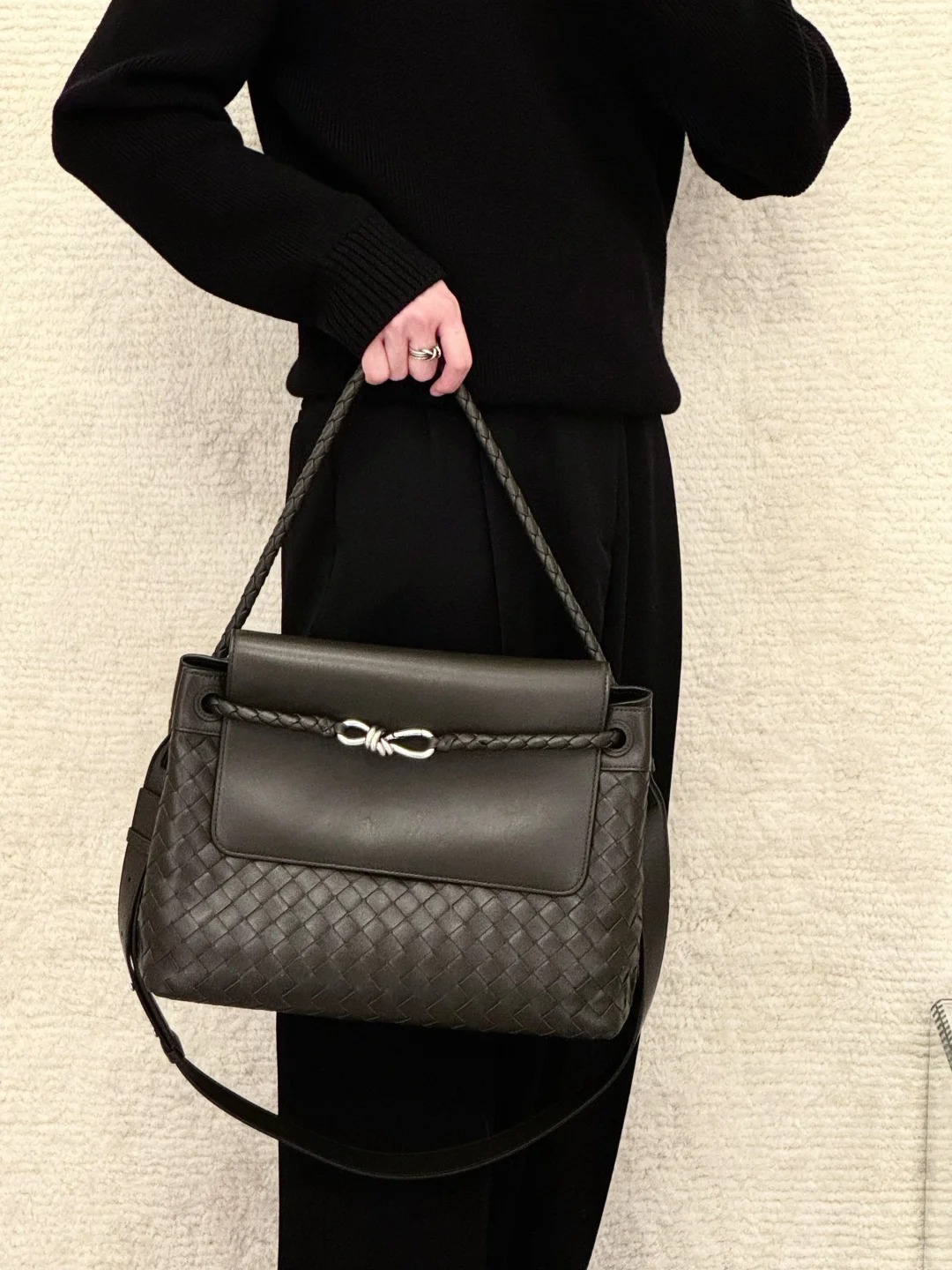 BV編織 牛皮單肩包