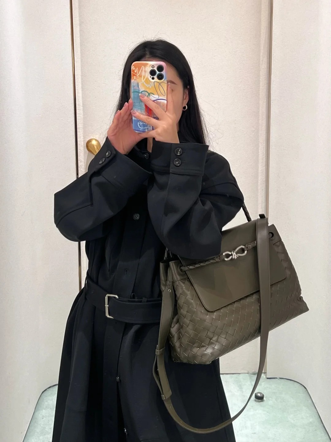 BV編織 牛皮單肩包