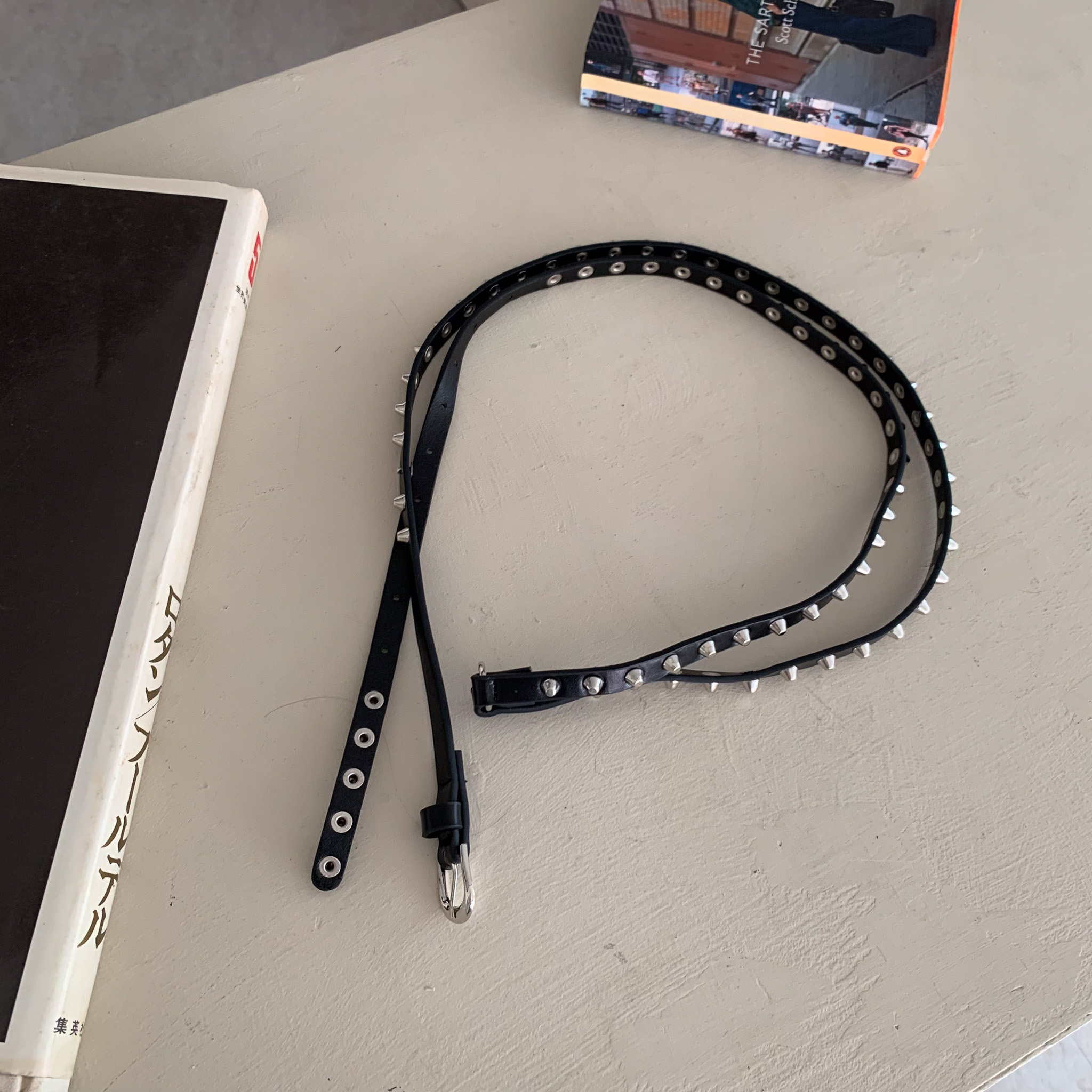 ISA_超會搭計畫! 設計感鉚釘雙層皮革腰帶_59007