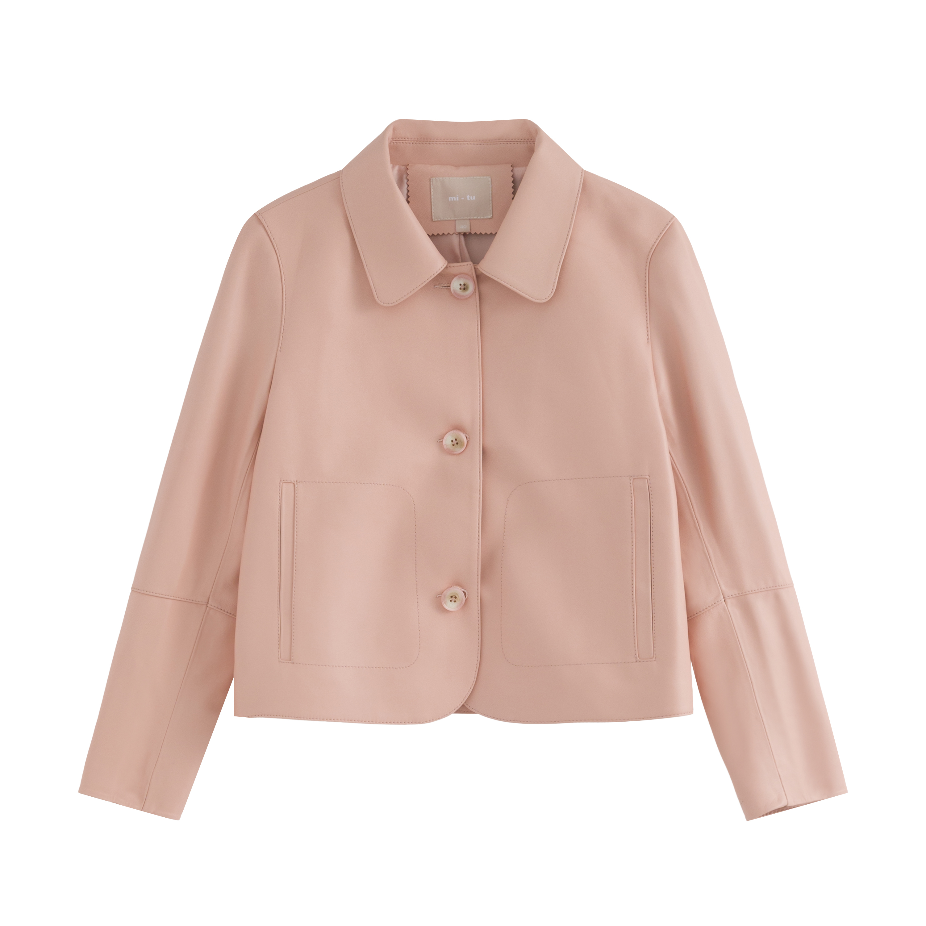 mi-tu 短款皮衣外套
