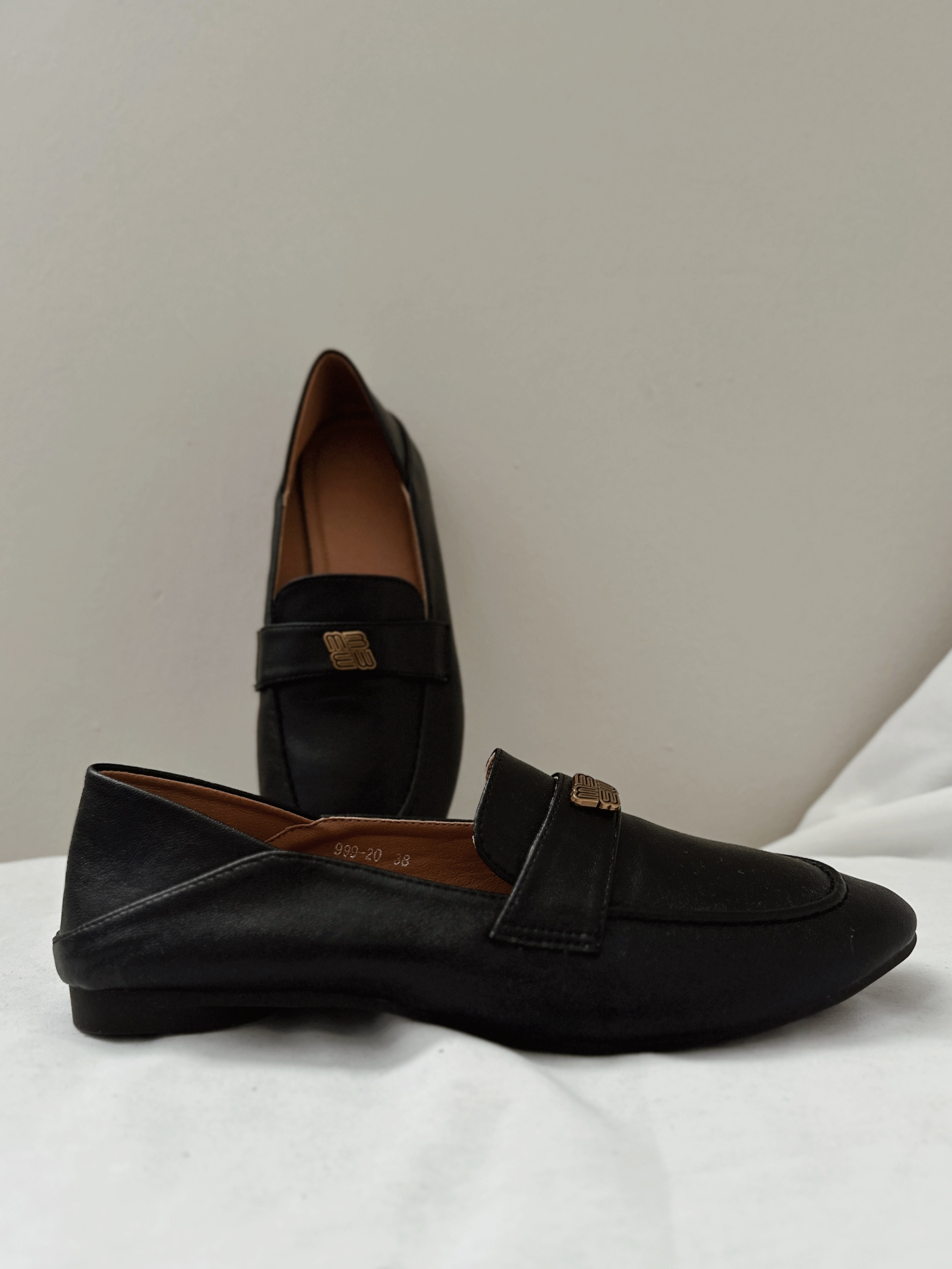 Ivetta Metallic Loafer Black - SH083BLK