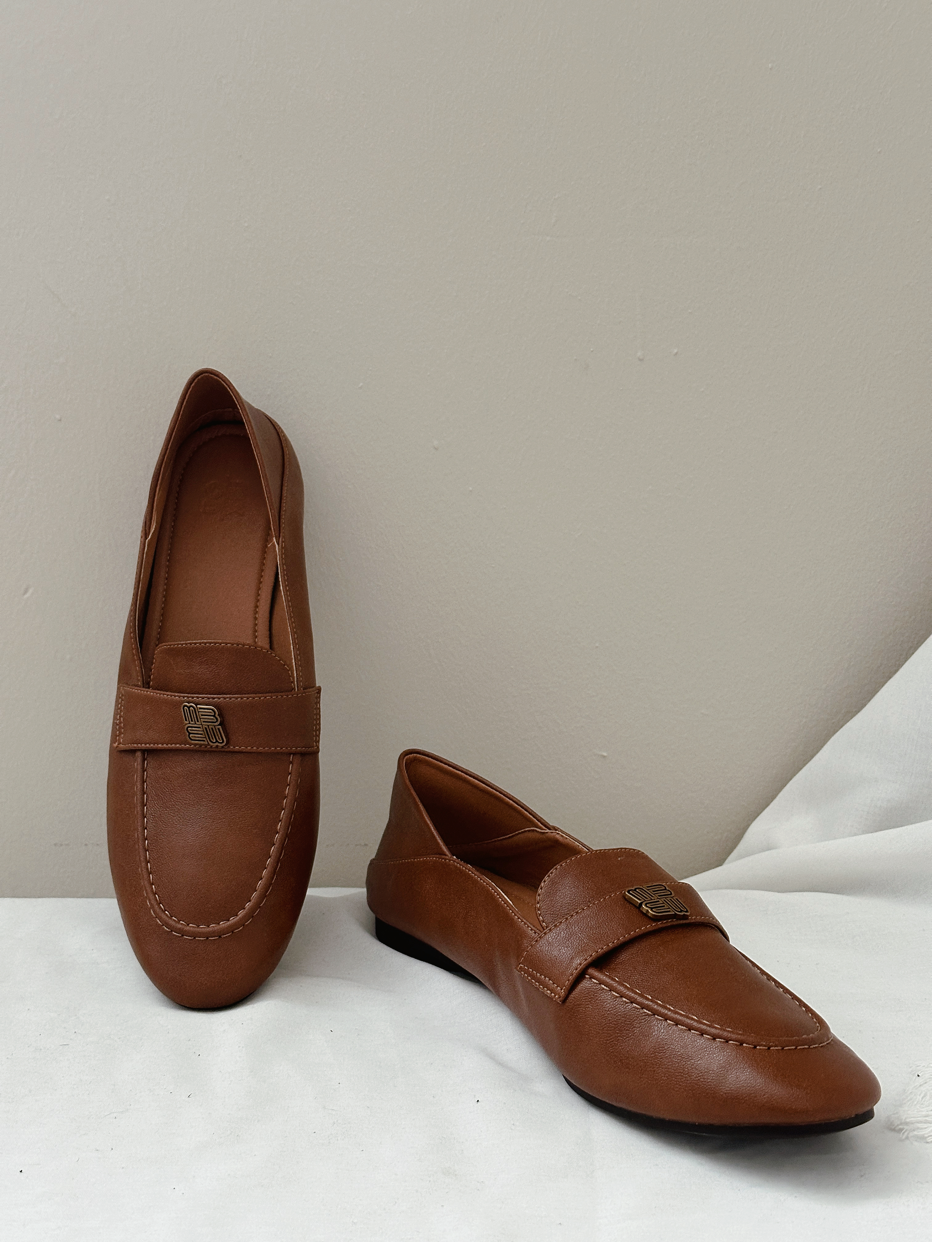 Ivetta Metallic Loafer Brown - SH083BRO