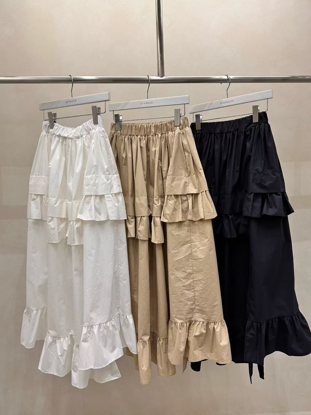 AF5028 全橡筋設計感花邊半身裙