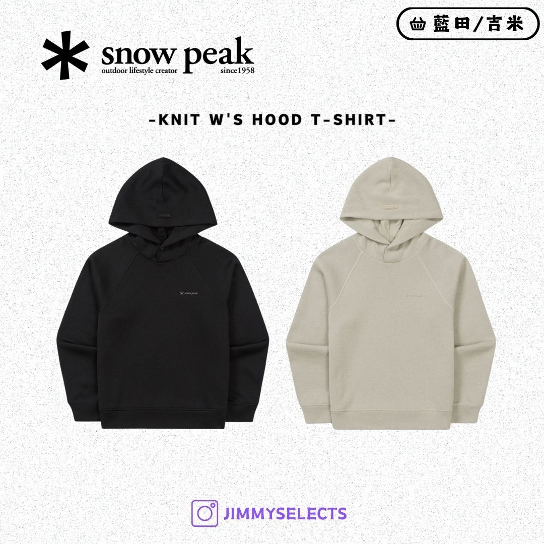 【代購】Snow Peak 雪諾必克 女 Knit 基本款 連帽 長袖 帽T S25WWFHD77