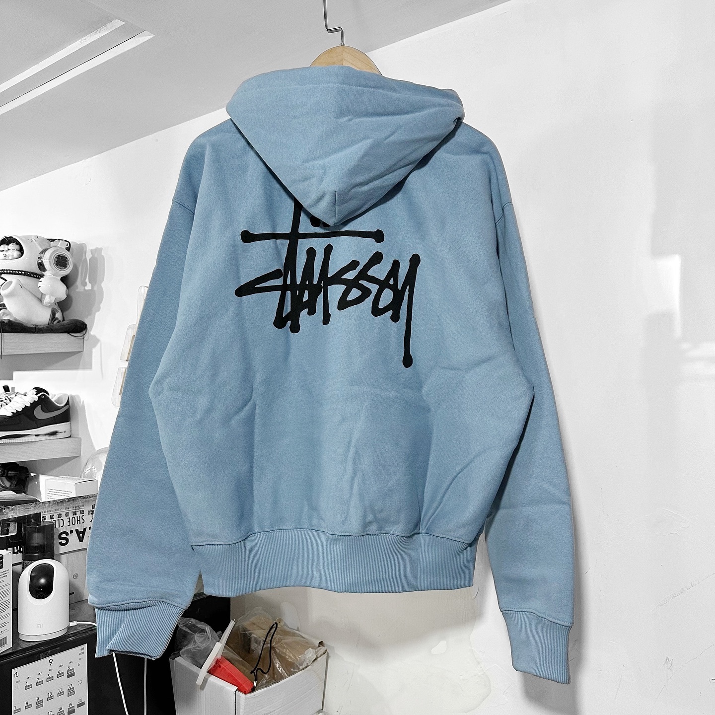 STUSSY BASIC STÜSSY ZIP HOODIE SLATE 拉鏈外套  灰藍色