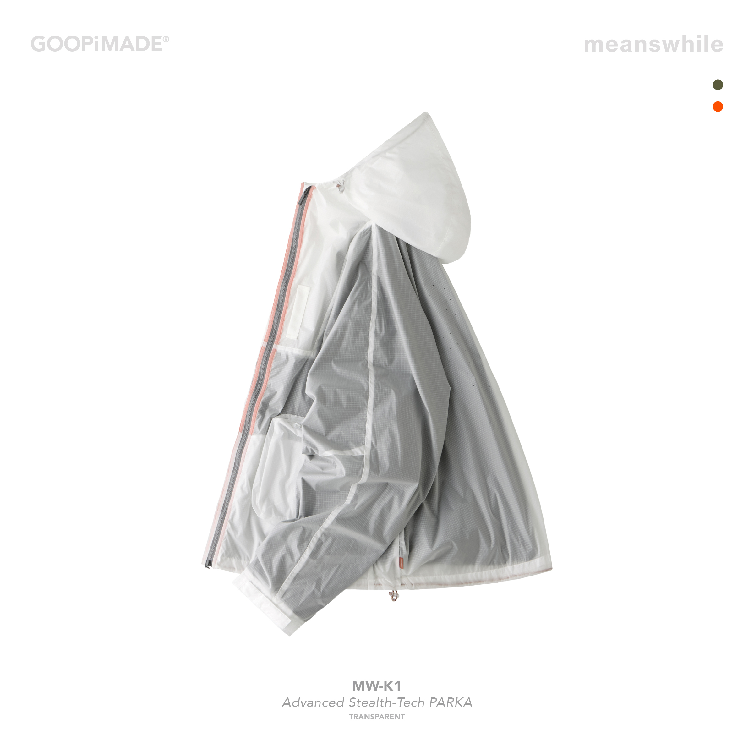 GOOPiMADE “MW-K1” Advanced Stealth-Tech PARKA - Transparent
