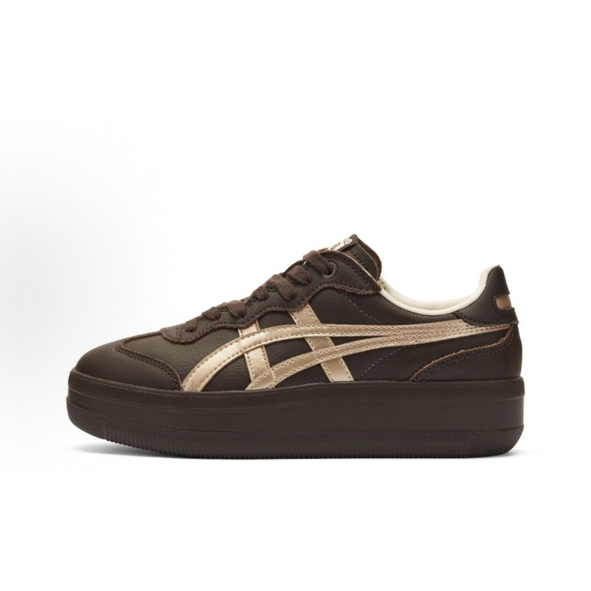 Onitsuka Tiger Tokuten CHUNK 鬼塚虎 厚底 皮革 棕色