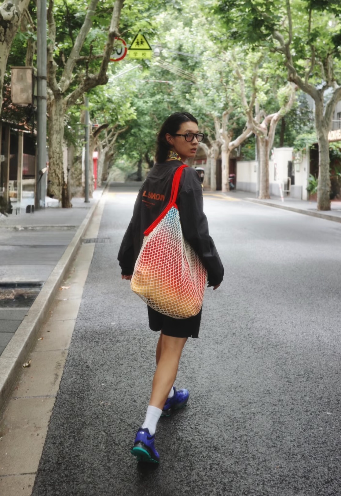 Salomon 漸層網袋包 旗艦店限定 mesh tote bag