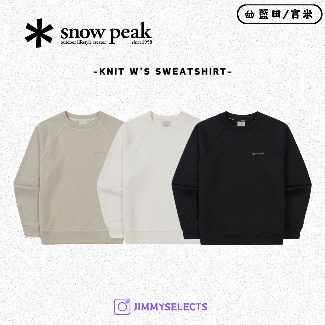 【代購】Snow Peak 雪諾必克 女 Knit W's 長袖 大學T 衛衣 S25WWFHT77