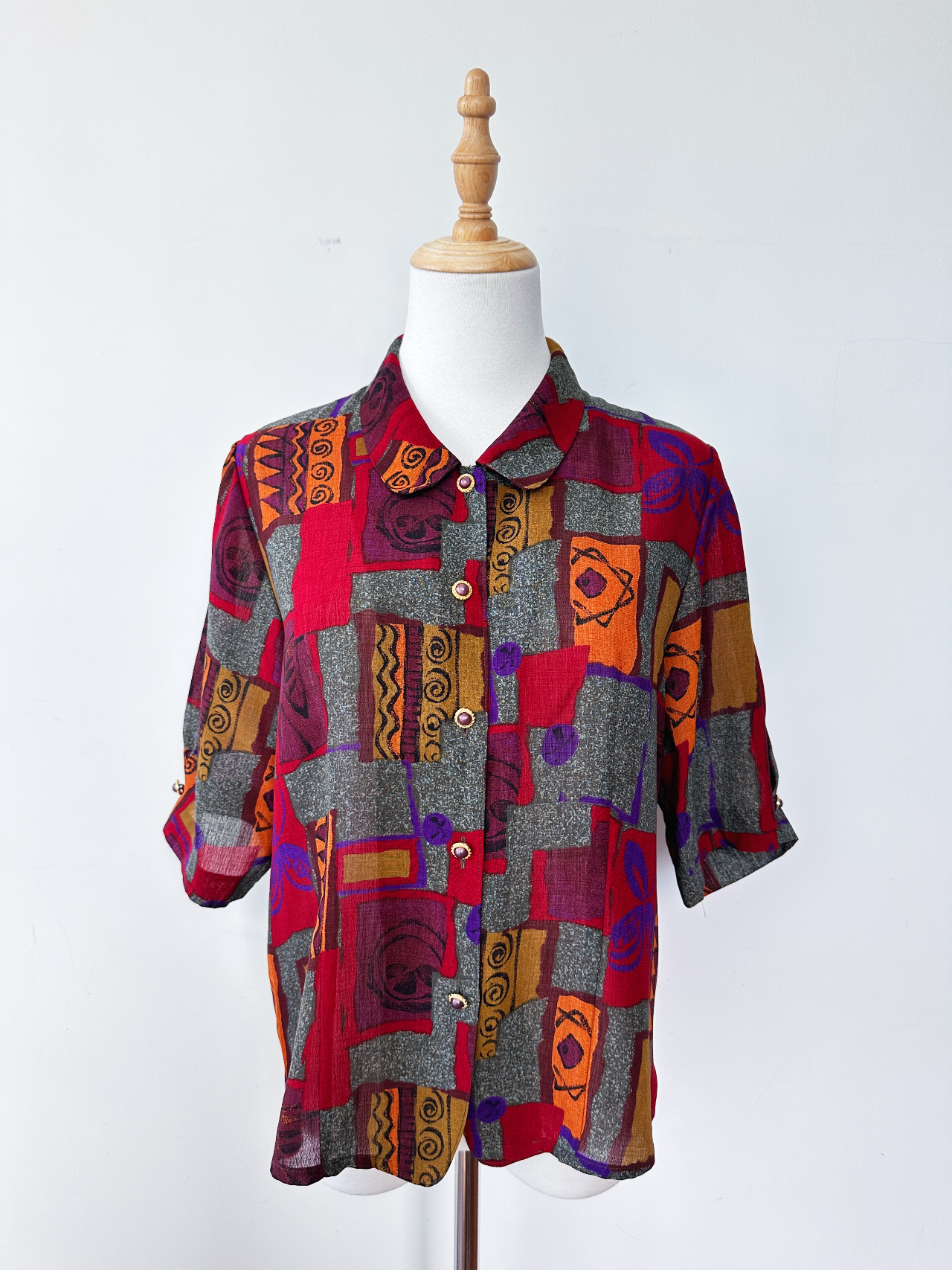 日本製原始文字古著上衣