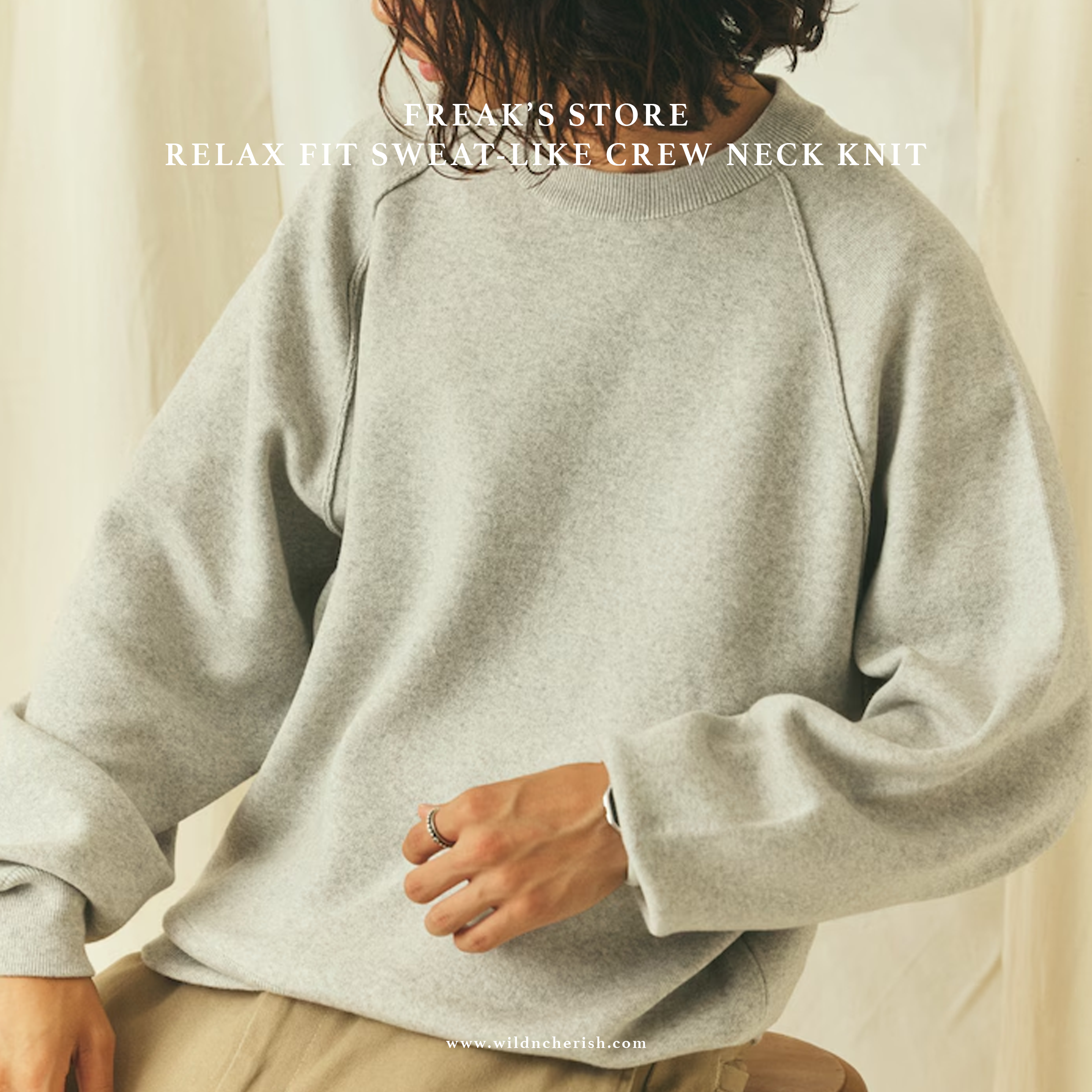 預訂 | Freak's Store Relax Fit Sweat-Like Crew Neck Knit 針織 六色