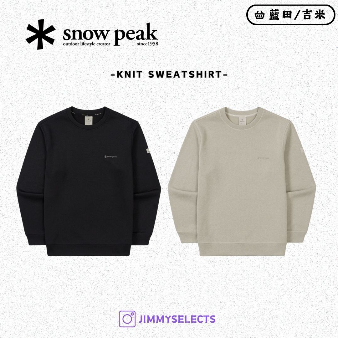 【代購】Snow Peak 雪諾必克 男 Knit  長袖 大學T 衛衣 S25WMFHT76