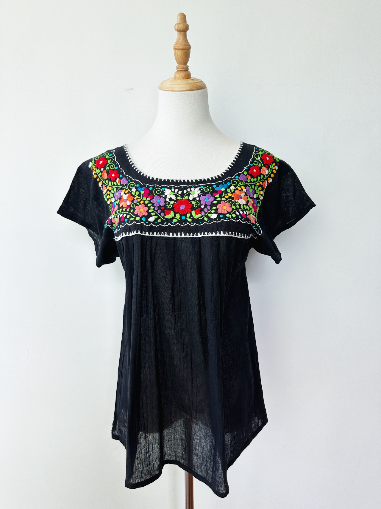 黑色墨西哥短袖上衣
